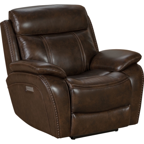 Sandover Power Recliner in Tri-Tone Chocolate Brown Leather